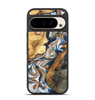 Pixel 10 Wood Phone Case - Esta (Teal & Gold, 800083)