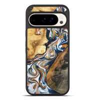 Pixel 10 Pro XL Wood Phone Case - Esta (Teal & Gold, 800083)