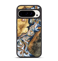 Pixel 9 Wood Phone Case - Esta (Teal & Gold, 800083)