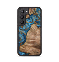Galaxy S23 Wood Phone Case - Julisa (Teal & Gold, 800084)