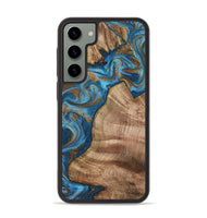 Galaxy S23 Plus Wood Phone Case - Julisa (Teal & Gold, 800084)