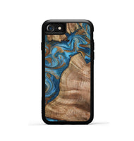 iPhone SE Wood Phone Case - Julisa (Teal & Gold, 800084)