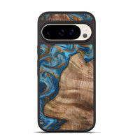 Pixel 10 Wood Phone Case - Julisa (Teal & Gold, 800084)