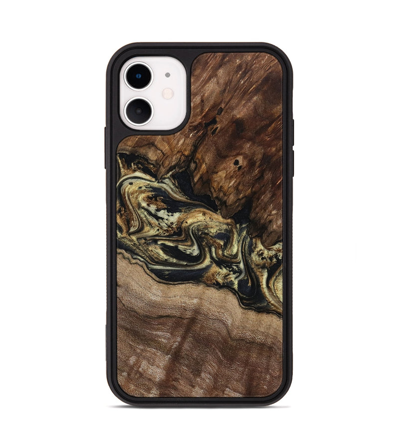 iPhone 11 Wood Phone Case - Skylar (Black & White, 800085)
