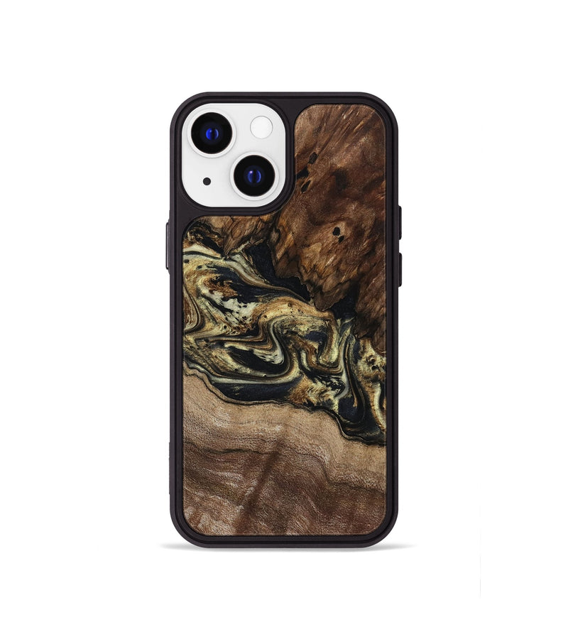 iPhone 13 mini Wood Phone Case - Skylar (Black & White, 800085)