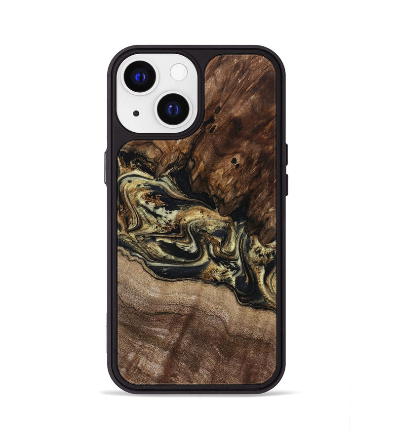 iPhone 13 Wood Phone Case - Skylar (Black & White, 800085)