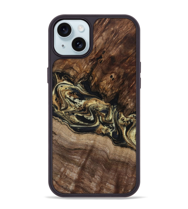 iPhone 15 Plus Wood Phone Case - Skylar (Black & White, 800085)