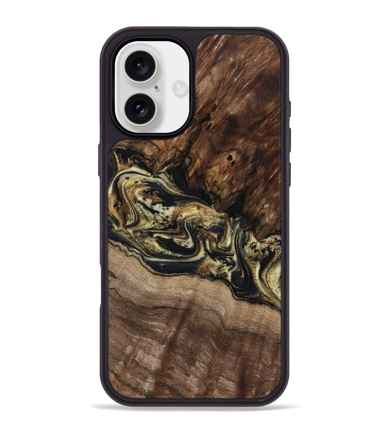 iPhone 16 Plus Wood Phone Case - Skylar (Black & White, 800085)