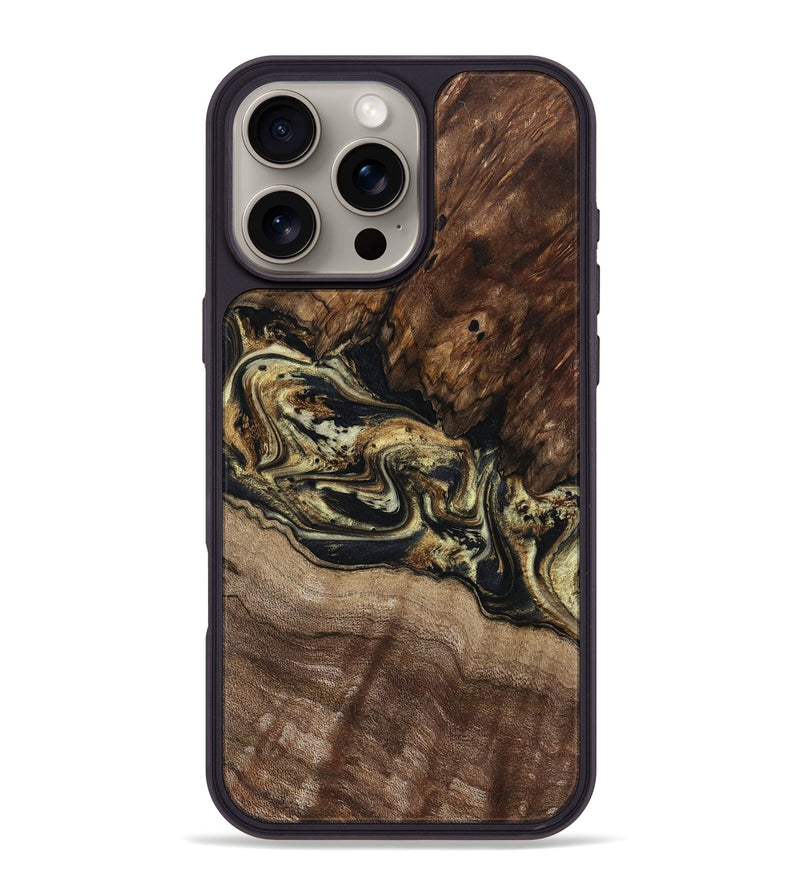 iPhone 16 Pro Max Wood Phone Case - Skylar (Black & White, 800085)