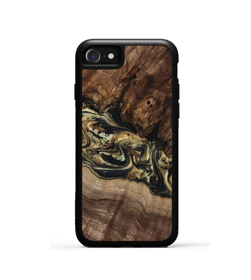 iPhone SE Wood Phone Case - Skylar (Black & White, 800085)