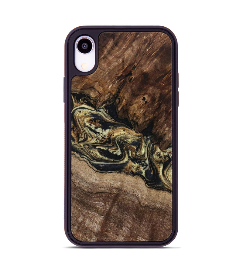 iPhone Xr Wood Phone Case - Skylar (Black & White, 800085)