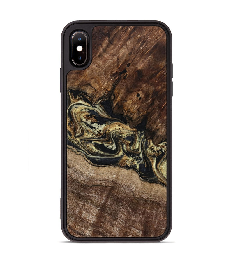 iPhone Xs Max Wood Phone Case - Skylar (Black & White, 800085)