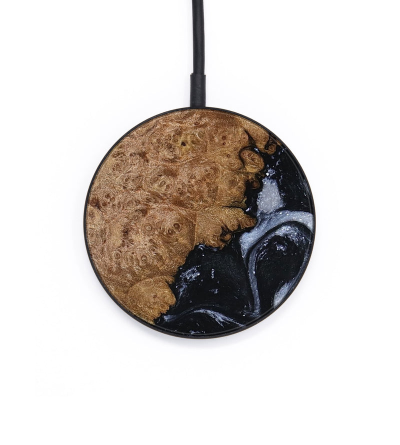 Circle Wood Wireless Charger - Tonja (Black & White, 800086)