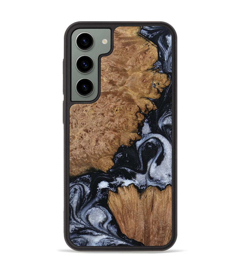 Galaxy S23 Plus Wood Phone Case - Tonja (Black & White, 800086)