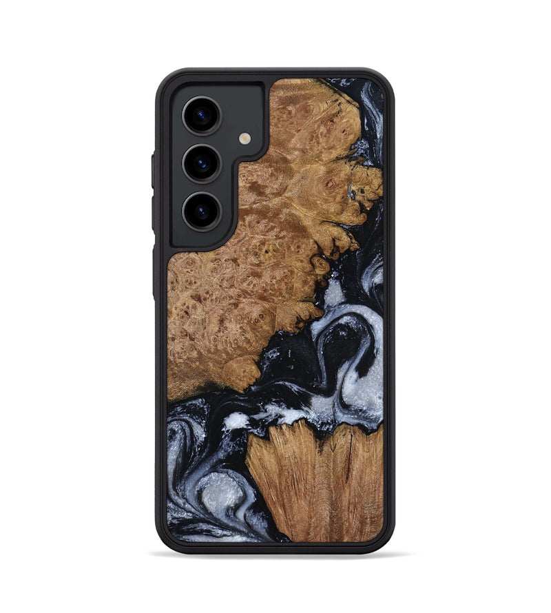 Galaxy S24 Wood Phone Case - Tonja (Black & White, 800086)