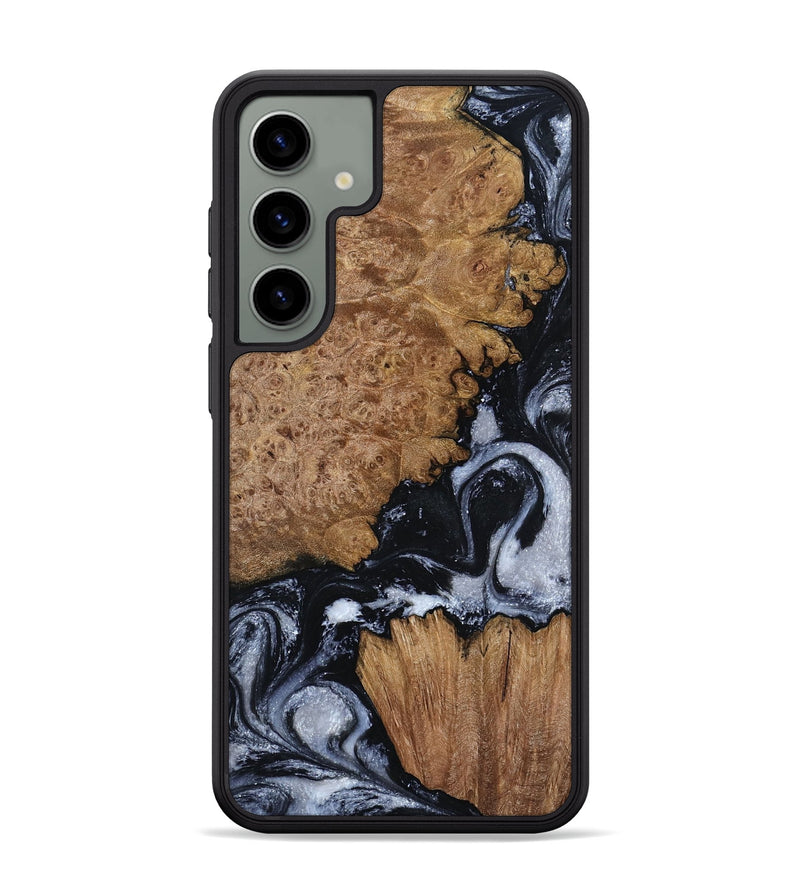 Galaxy S24 Plus Wood Phone Case - Tonja (Black & White, 800086)