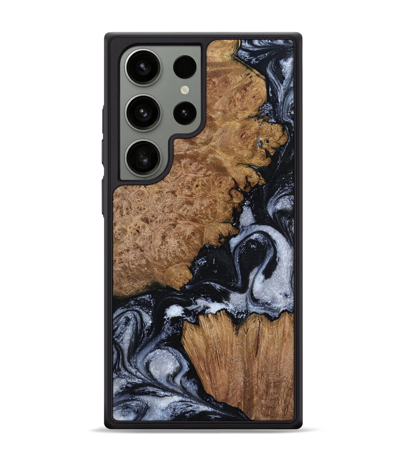 Galaxy S24 Ultra Wood Phone Case - Tonja (Black & White, 800086)