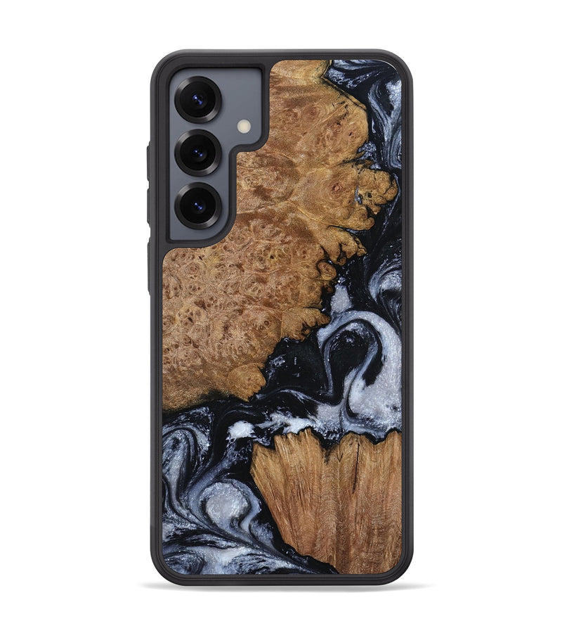 Galaxy S25 Plus Wood Phone Case - Tonja (Black & White, 800086)