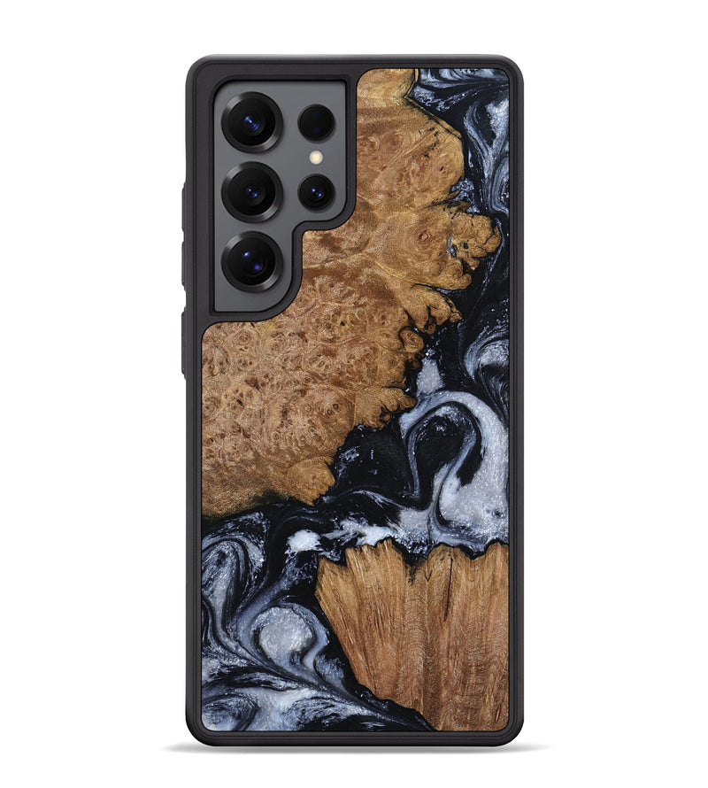 Galaxy S25 Ultra Wood Phone Case - Tonja (Black & White, 800086)