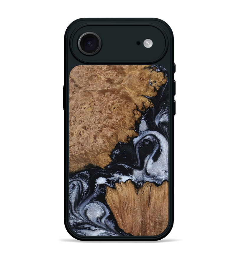 iPhone 17 Air Wood Phone Case - Tonja (Black & White, 800086)