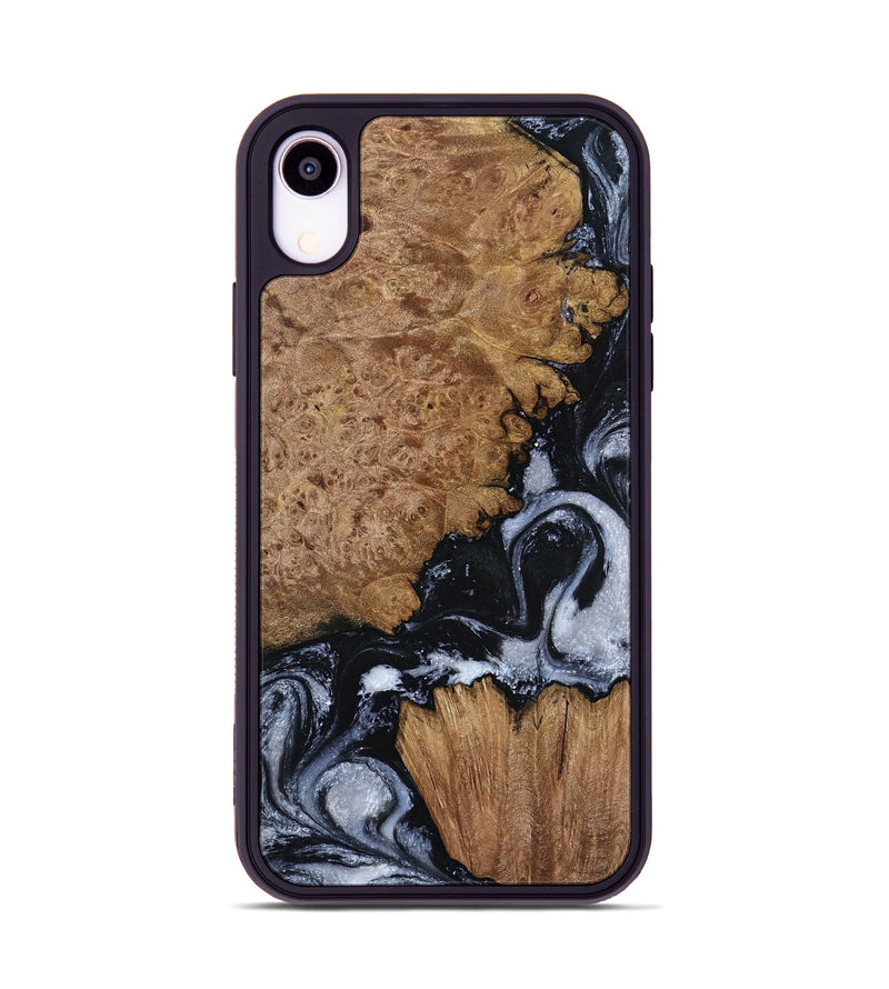 iPhone Xr Wood Phone Case - Tonja (Black & White, 800086)
