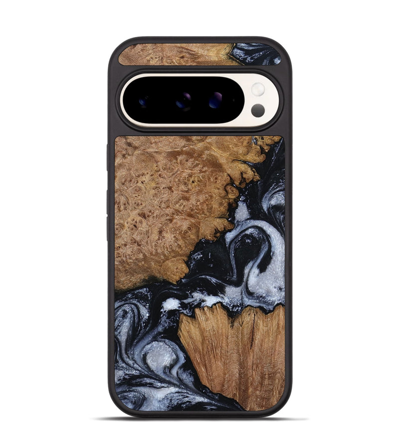 Pixel 9 Pro Wood Phone Case - Tonja (Black & White, 800086)