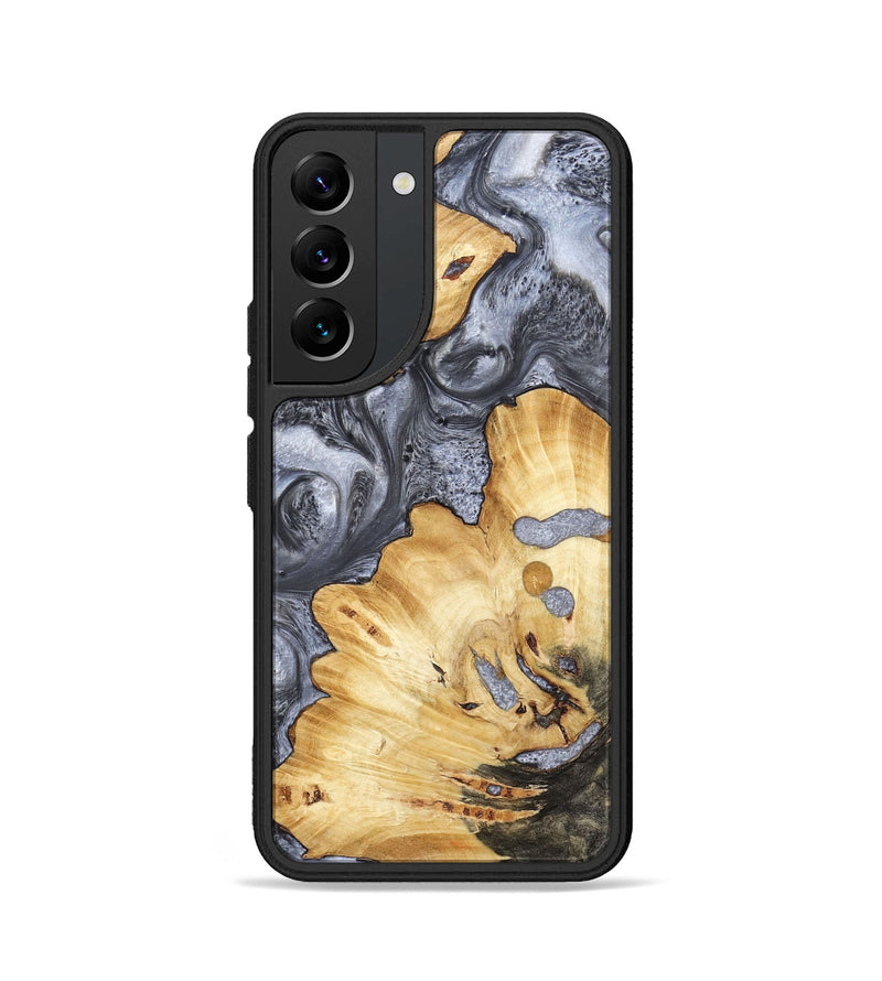 Galaxy S22 Wood Phone Case - Kellan (Black & White, 800087)