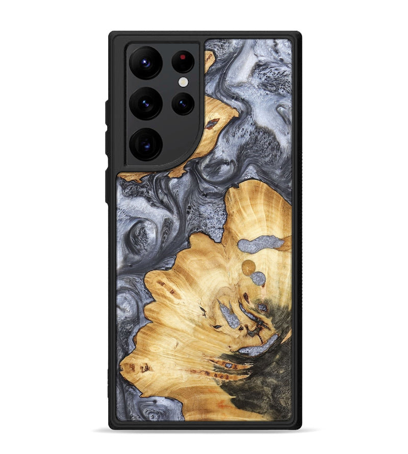 Galaxy S22 Ultra Wood Phone Case - Kellan (Black & White, 800087)