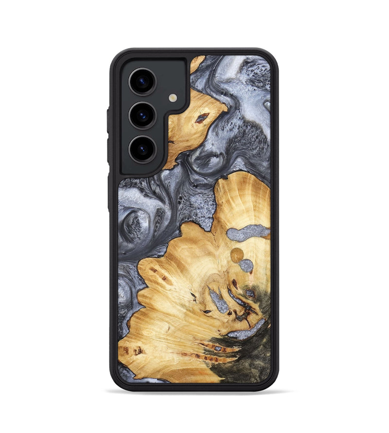 Galaxy S24 Wood Phone Case - Kellan (Black & White, 800087)