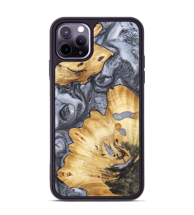 iPhone 11 Pro Max Wood Phone Case - Kellan (Black & White, 800087)
