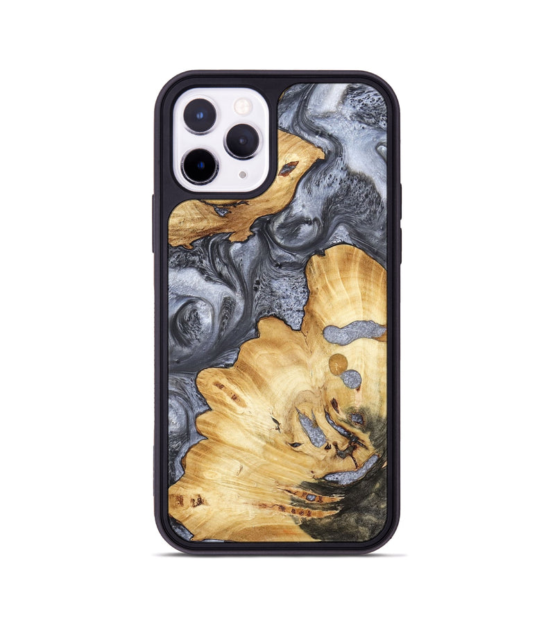 iPhone 11 Pro Wood Phone Case - Kellan (Black & White, 800087)