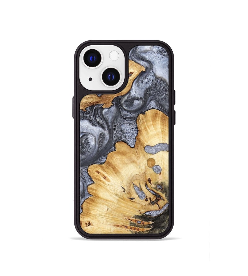 iPhone 13 mini Wood Phone Case - Kellan (Black & White, 800087)
