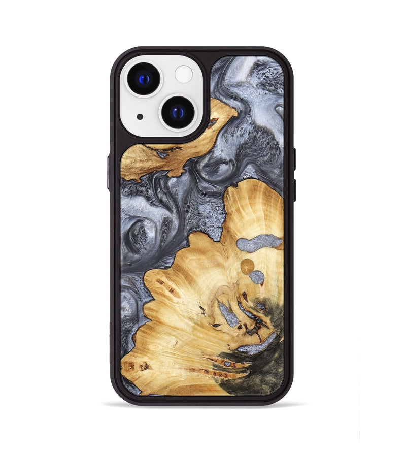 iPhone 13 Wood Phone Case - Kellan (Black & White, 800087)