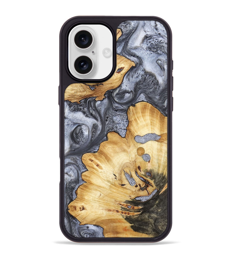 iPhone 16 Plus Wood Phone Case - Kellan (Black & White, 800087)