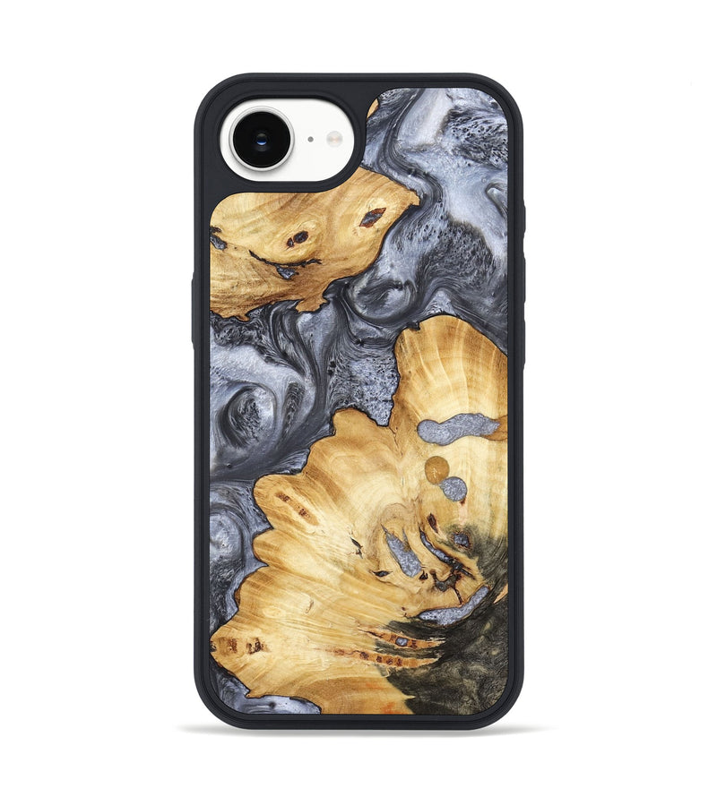 iPhone 16e Wood Phone Case - Kellan (Black & White, 800087)