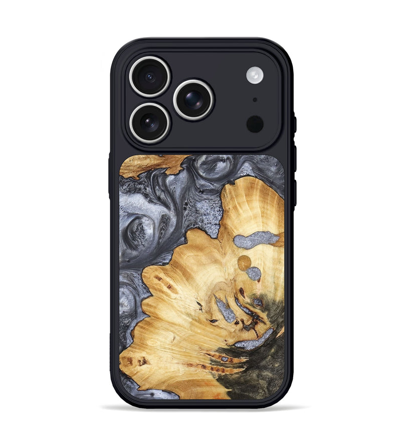 iPhone 17 Pro Wood Phone Case - Kellan (Black & White, 800087)