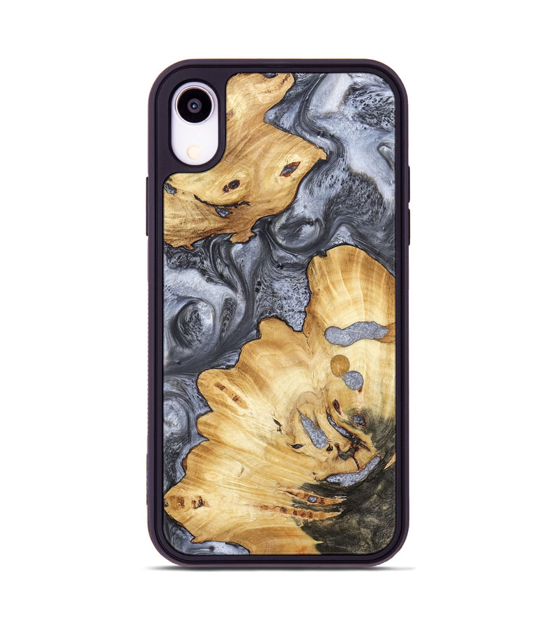iPhone Xr Wood Phone Case - Kellan (Black & White, 800087)