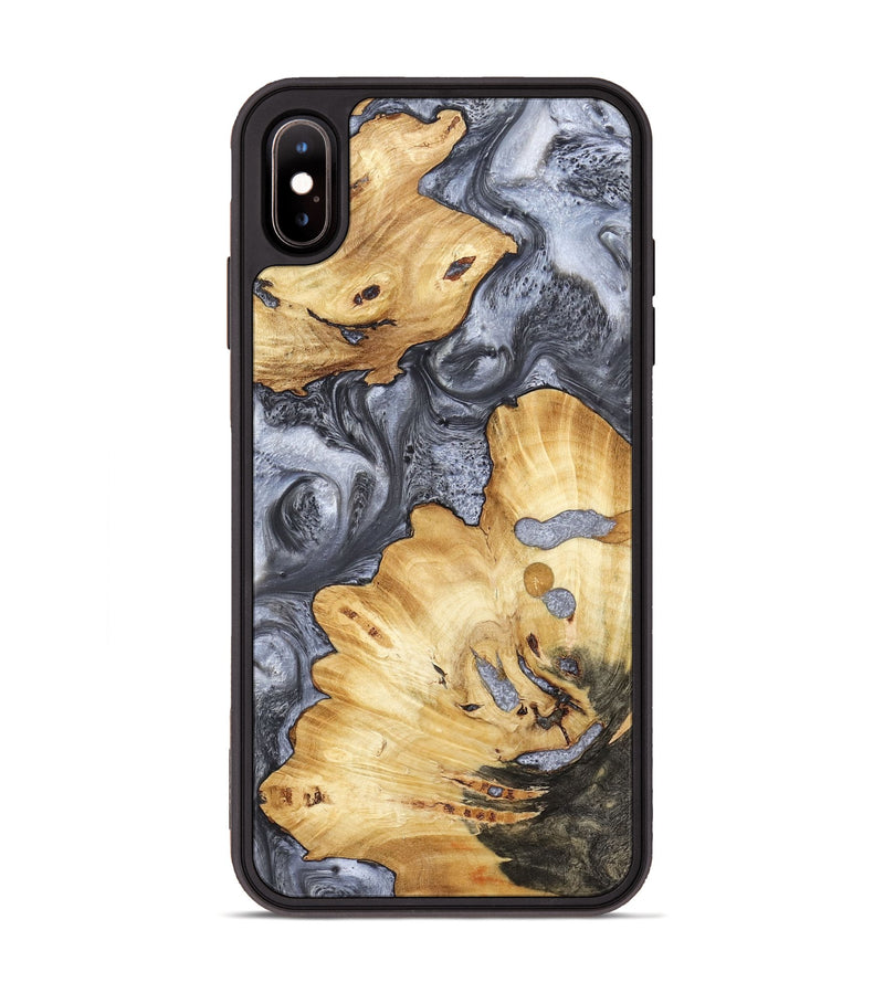 iPhone Xs Max Wood Phone Case - Kellan (Black & White, 800087)