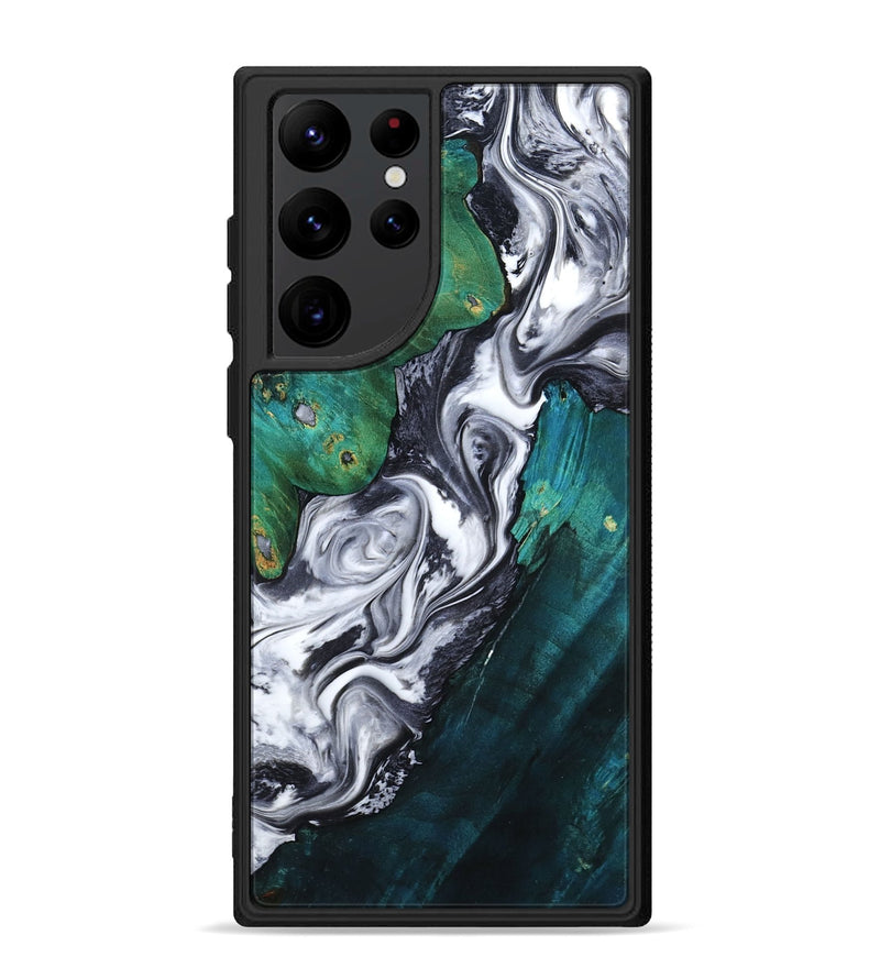 Galaxy S22 Ultra Wood Phone Case - Jill (Black & White, 800088)