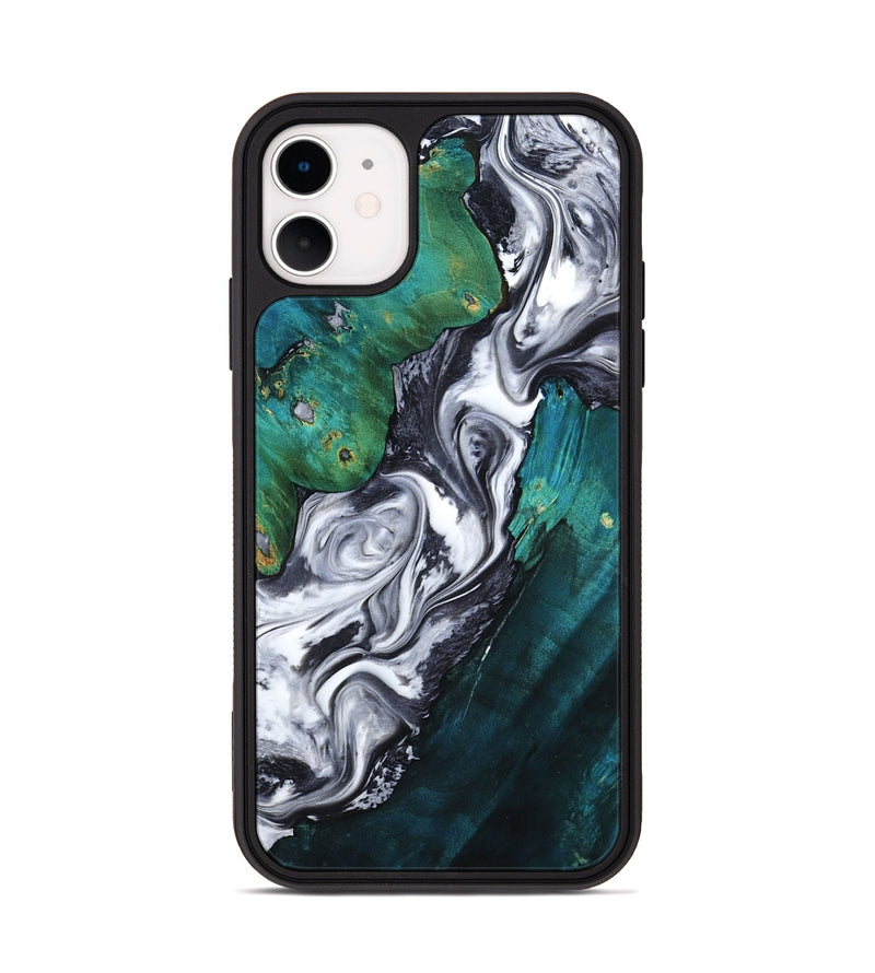 iPhone 11 Wood Phone Case - Jill (Black & White, 800088)