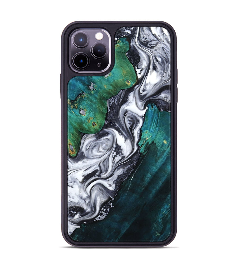 iPhone 11 Pro Max Wood Phone Case - Jill (Black & White, 800088)