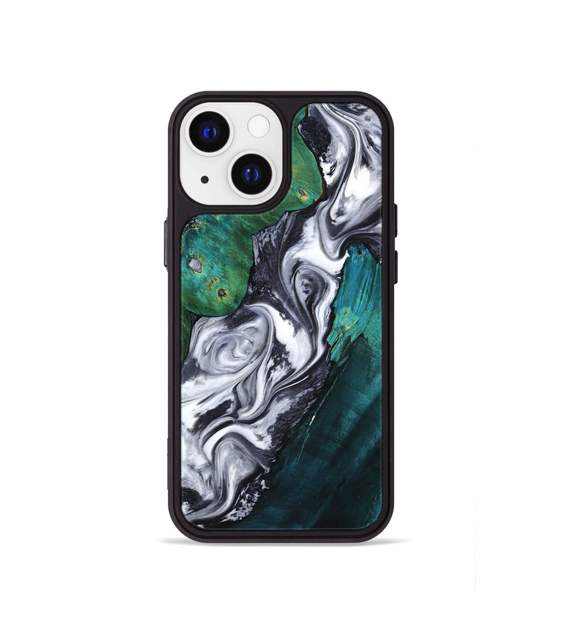 iPhone 13 mini Wood Phone Case - Jill (Black & White, 800088)