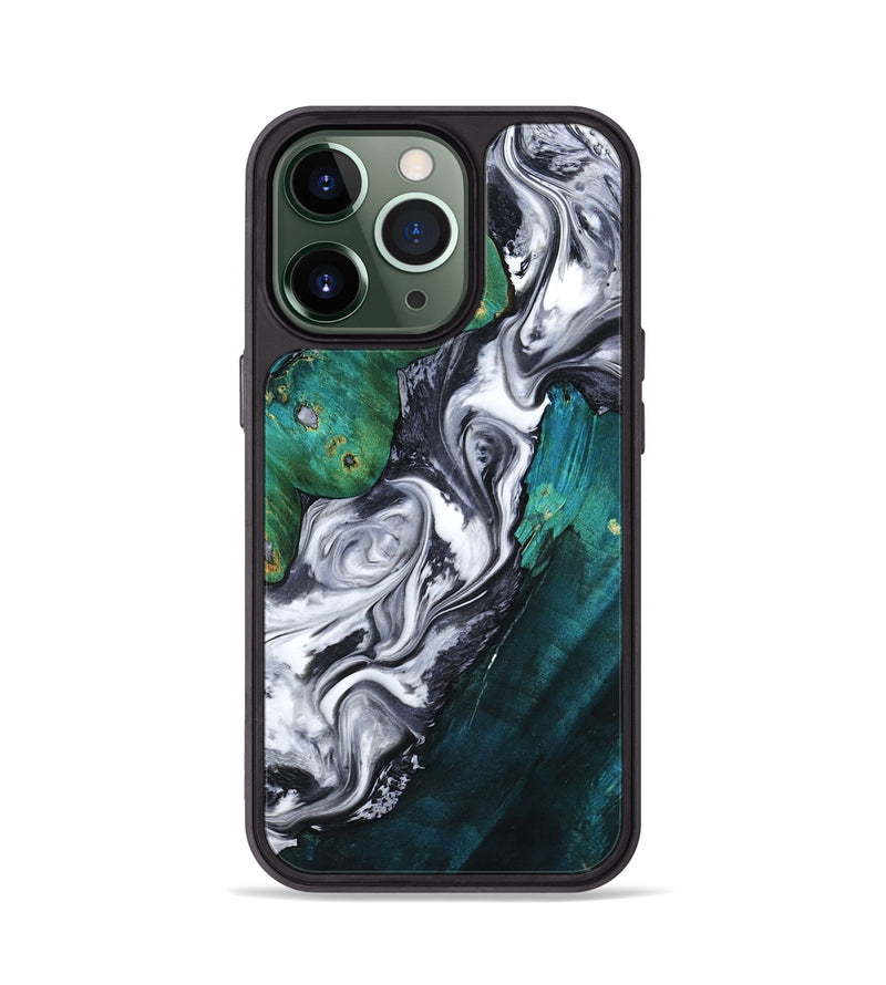 iPhone 13 Pro Wood Phone Case - Jill (Black & White, 800088)