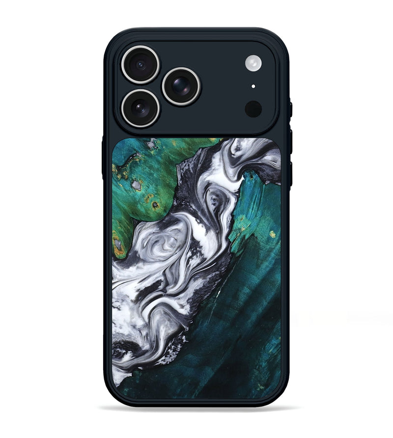 iPhone 17 Pro Max Wood Phone Case - Jill (Black & White, 800088)