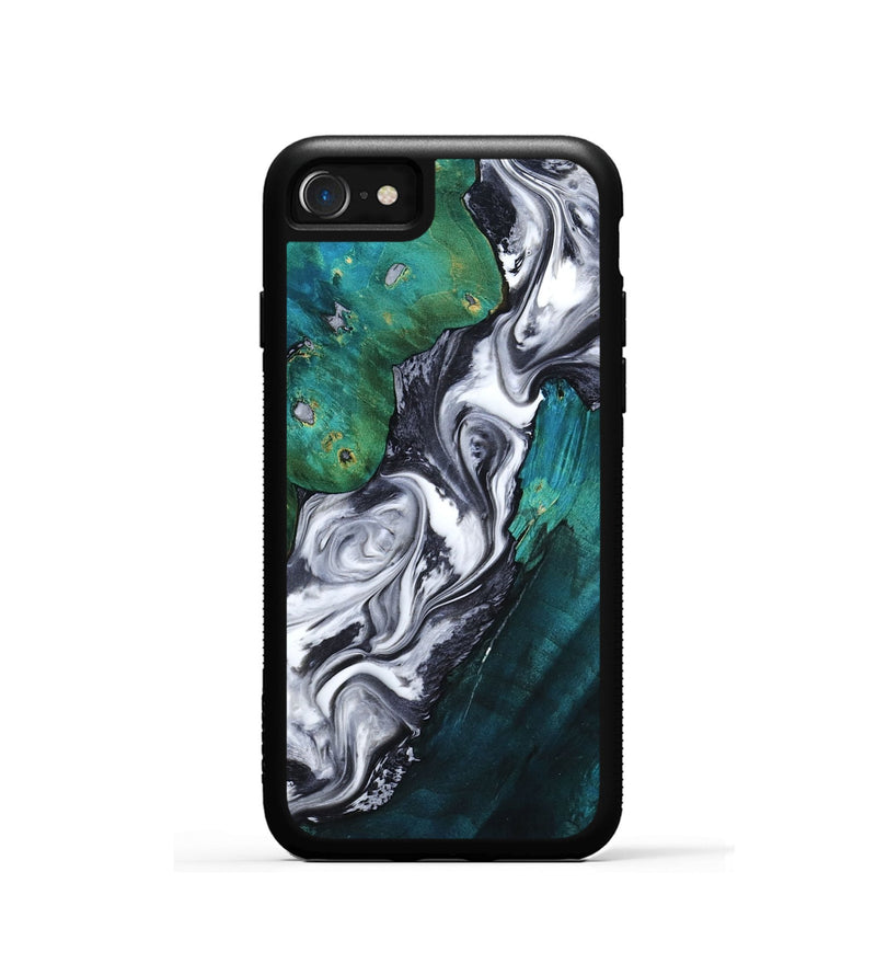 iPhone SE Wood Phone Case - Jill (Black & White, 800088)