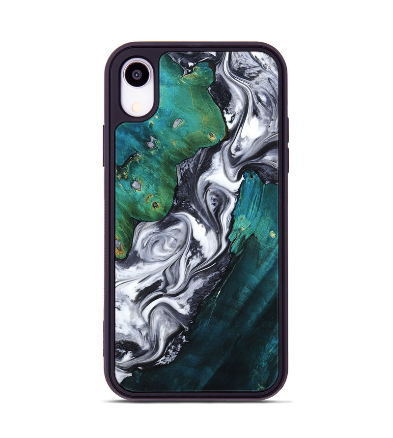 iPhone Xr Wood Phone Case - Jill (Black & White, 800088)