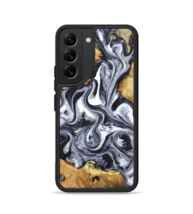 Galaxy S22 Wood Phone Case - Loula (Black & White, 800089)