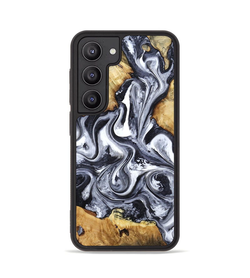 Galaxy S23 Wood Phone Case - Loula (Black & White, 800089)