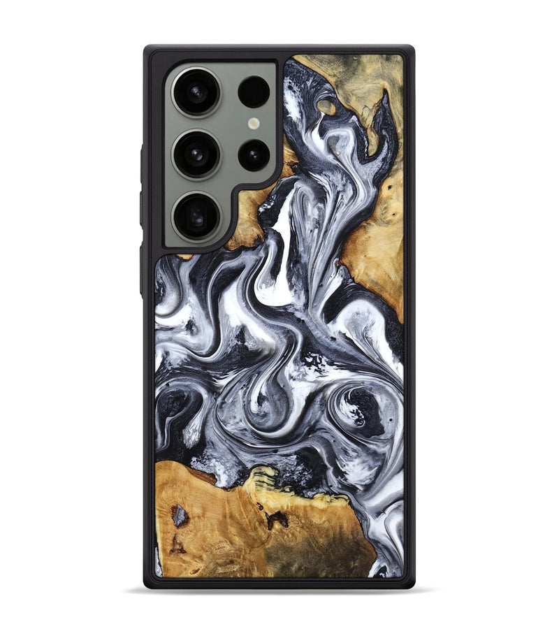 Galaxy S24 Ultra Wood Phone Case - Loula (Black & White, 800089)