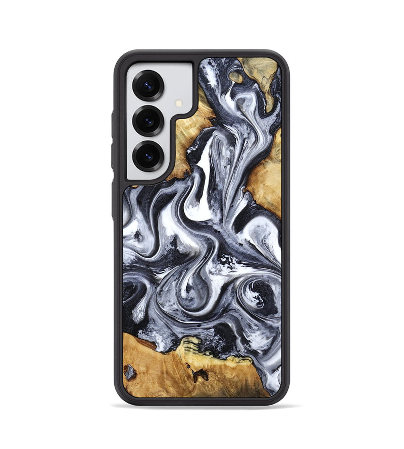 Galaxy S25 Wood Phone Case - Loula (Black & White, 800089)